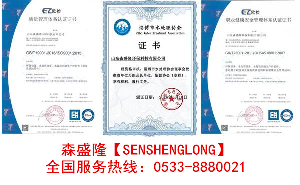 8T反渗透阻垢剂酸式SS815产品厂家证书